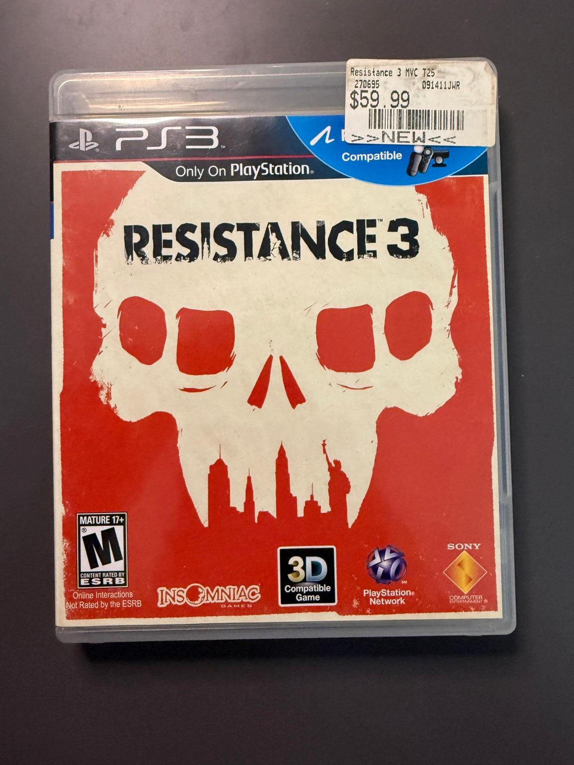 Resistance 3 - PS3 - USA - Very Good - CIB