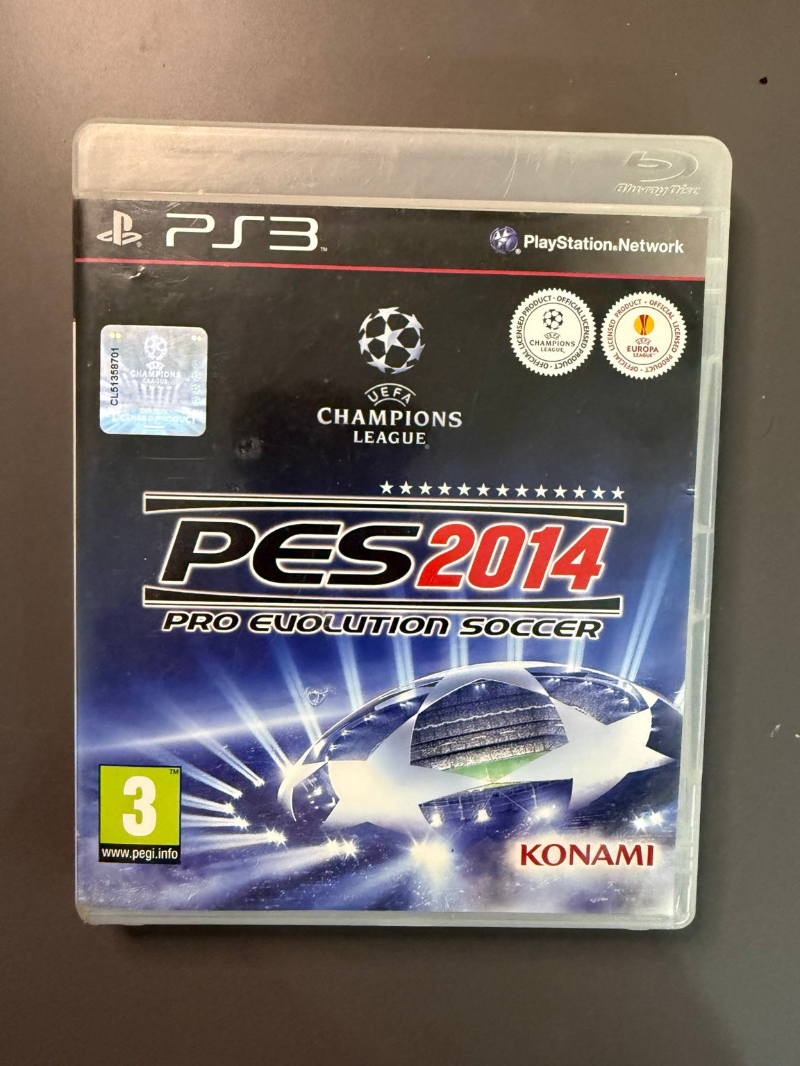 Pro Evolution Soccer 2014 — PS3 Europe — Very Good CIB