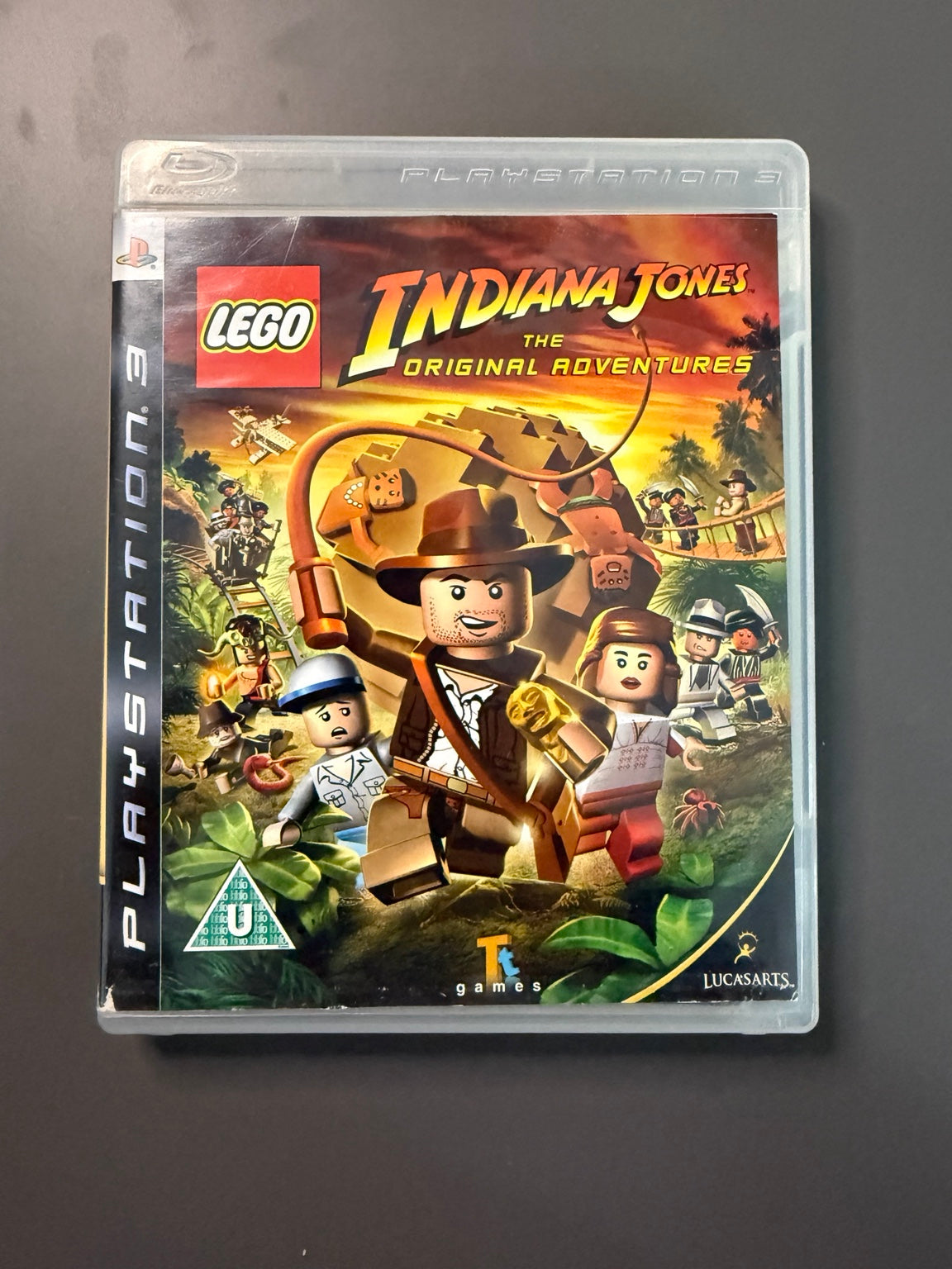 LEGO Indiana Jones: The Original Adventures PS3 PAL front cover, Like New CIB