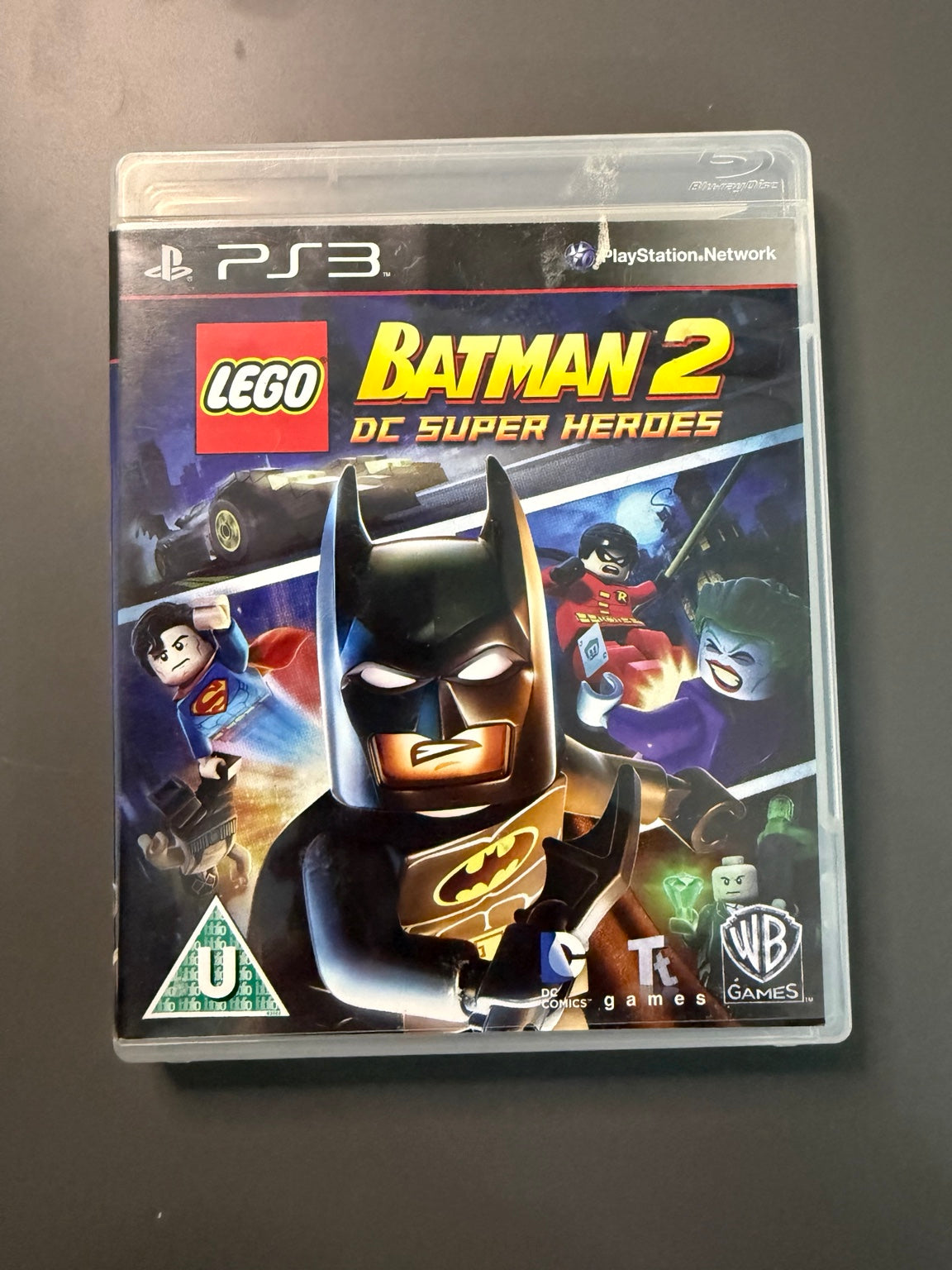 LEGO Batman 2: DC Super Heroes PS3 PAL front cover, Like New CIB copy 4326