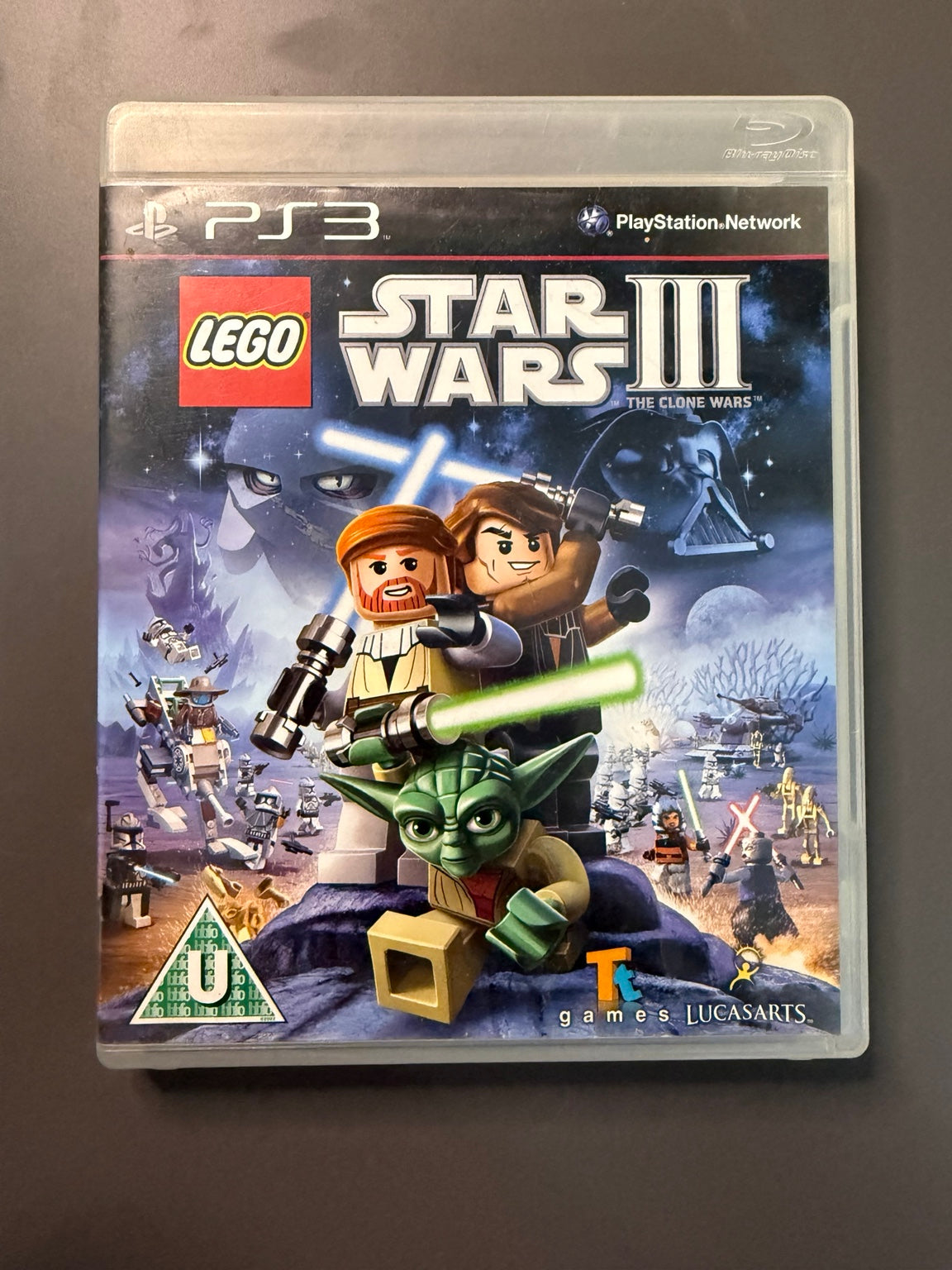 LEGO Star Wars III: The Clone Wars PS3 Europe, Like New CIB front cover
