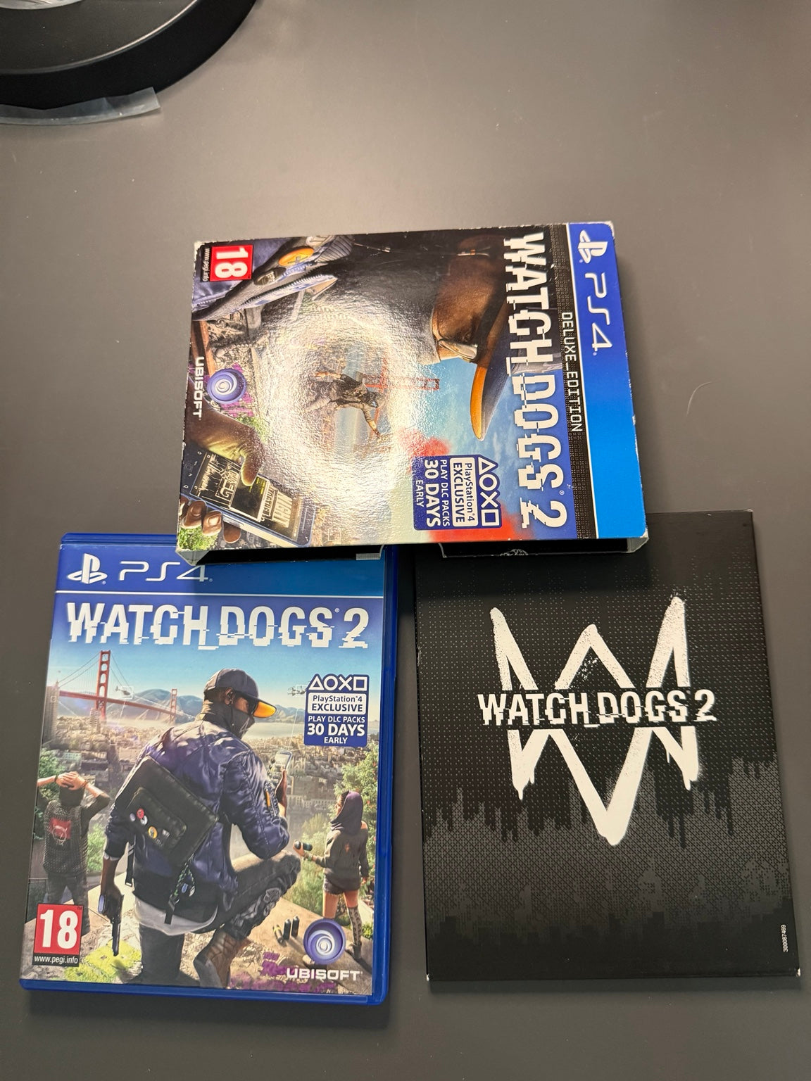 Watch Dogs 2 Deluxe Edition PS4 Europe complete set